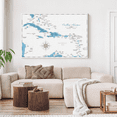 thumbnail image 4 of Elephant Stock Adventures Baby Blue Push Pin Caribbean Map Wall Art - Map Canvas Art - 39" x 26", 4 of 8