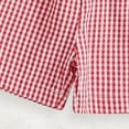 thumbnail image 4 of Paguaki Toddler Baby Boy Summer Clothes Independence Day Patriotic Embroidery Top And Plaid Shorts Spring Outfit Set, 4 of 7