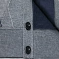 thumbnail image 6 of Men's Knit V-Neck Cardigan Waistcoat Coat Sweater Vest Casual Loose Fit Warm Soft Waffle Knit Loungewear Travel Office Modern Fashion Essential | AESTIVO,Wine 2XL, 6 of 7