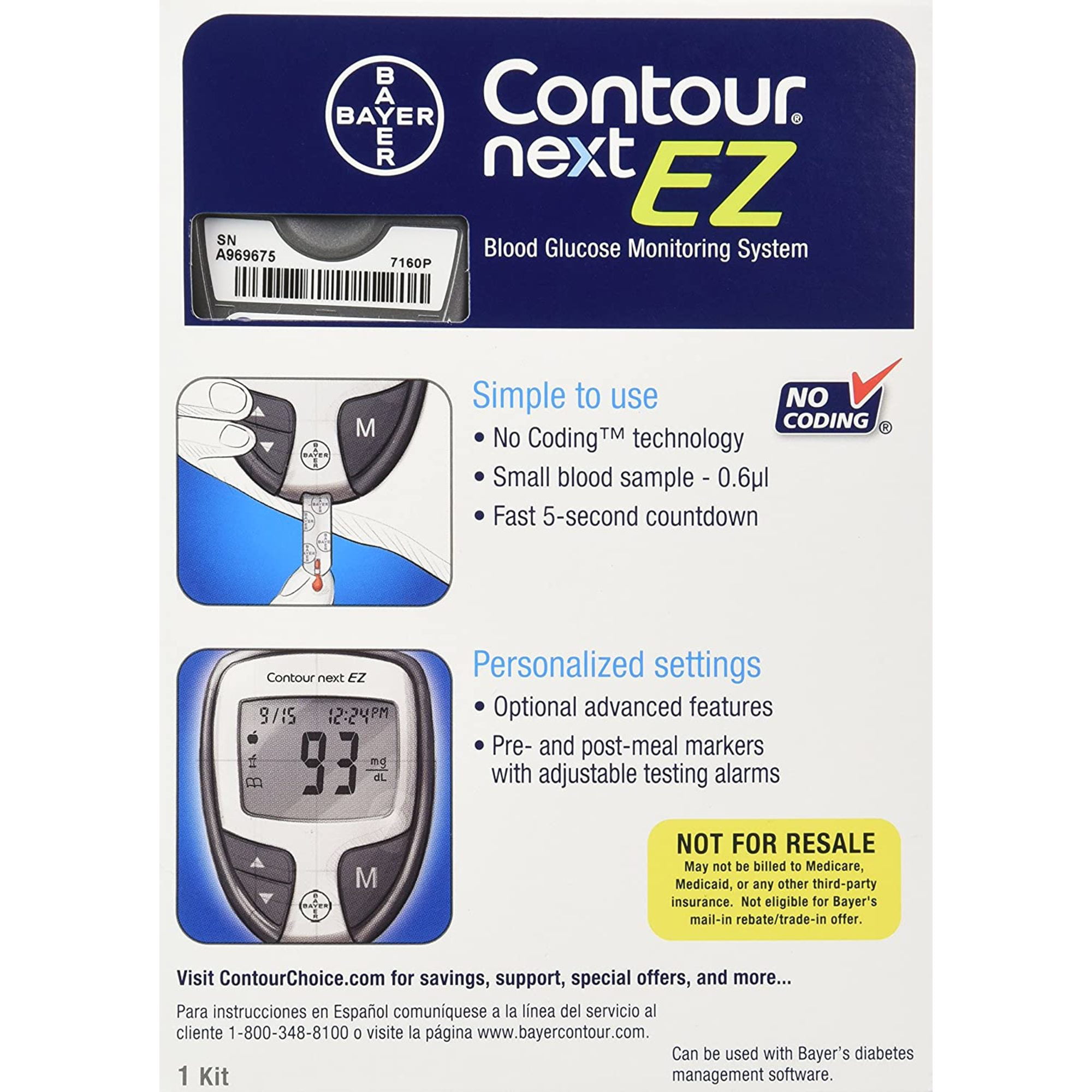 Contour® NEXT EZ Glucometer by Bayer - Medical Warehouse