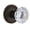 Bronze, variant on Grandeur Fontainebleau Crystal Door Knob with Newport Plate
