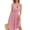 Pink, variant on Women's Printed Halter Neck Dress with Slight Stretch 100% Polyester Fabric Lightweight Flowy Summer Look For Vacation