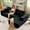 Black, variant on LUCKHAO Contemporary Corduroy Tufted Sectional Sofa with Chaise with 3 Large Cushions, Blue