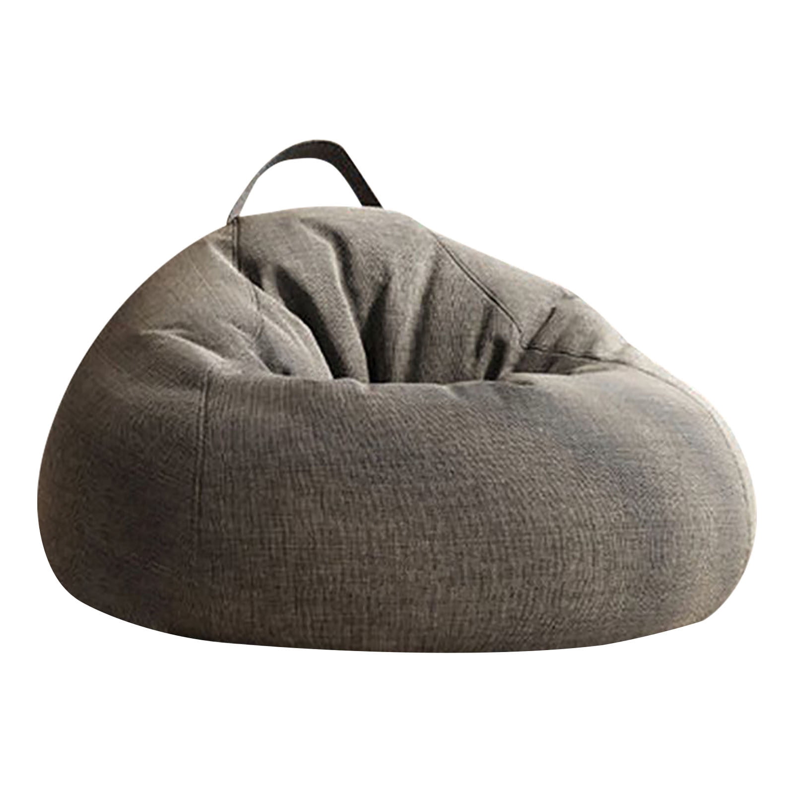 Bean Bag Chair 2.3Ft, Memory Foam Filled, Large Beanbag Chairs for Adults and Teens, Soft Sofa with Removable Flannel Cover, Round Couch for Living Room Bedroom College Dorm