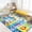 blue, variant on Musicwaker Camel Contemporary Beige Giraffe Alphabet Area Rug, 3x5 ft, Non-Slip Backing