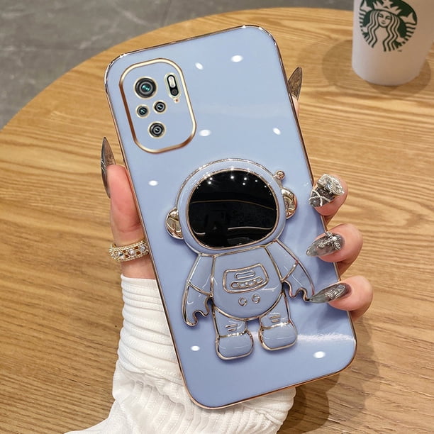MODU Carcasa De Lujo Galvanizada Funda Para Teléfono Xiaomi Redmi Note 10 4G 10S 4G Macaron Color Con Soporte De Astronauta De Gama Alta