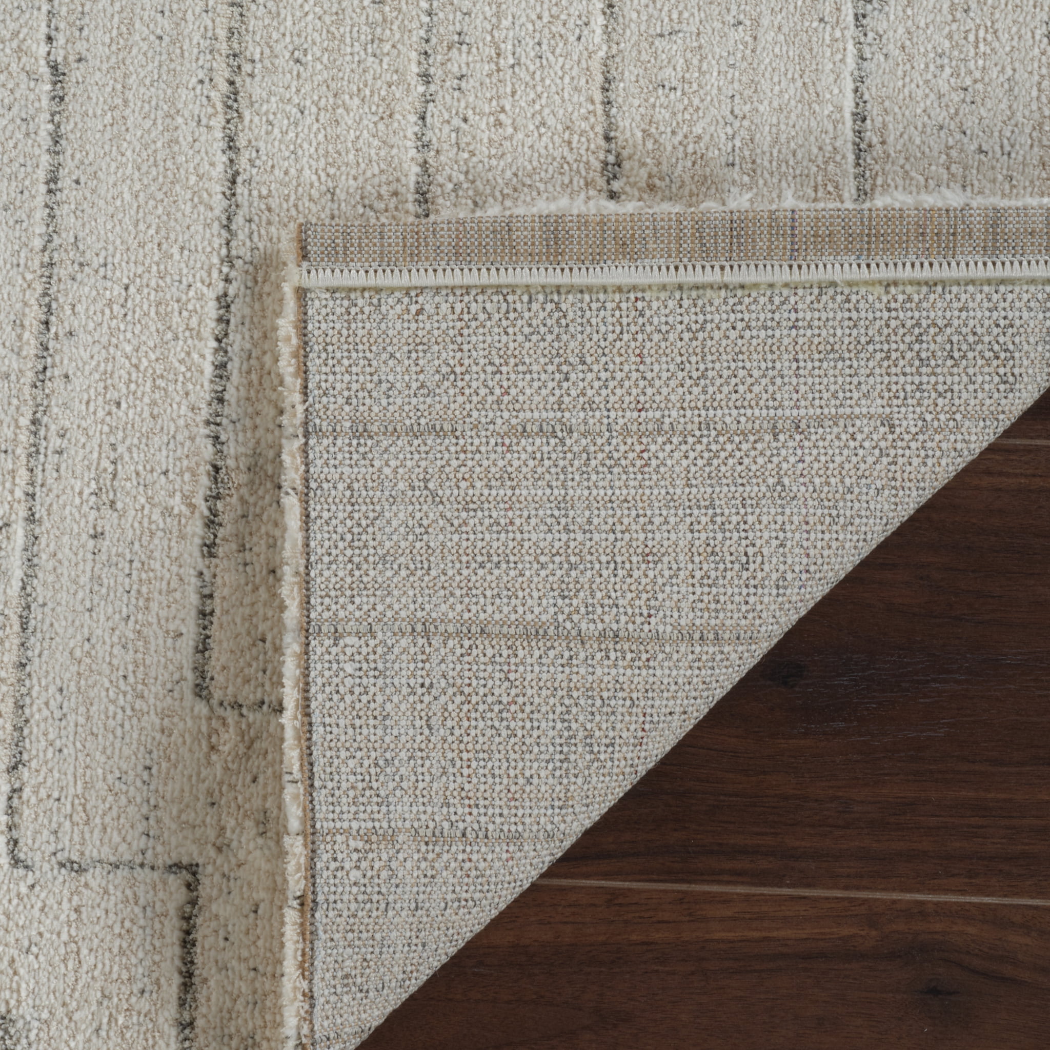 Tapis d'interieur abstrait Rug Branch Casa, beige creme, moderne - Salon, chambre, salle à manger et cuisine