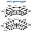 Shower Caddy Corner, Bathroom Corner Shower Shelf, Adhesive Wall