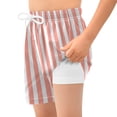 thumbnail image 4 of joogoo Pink and White Stripes Boys Swim Trunks Beach Swimsuit Shorts Boxer 5-6T, 4 of 8