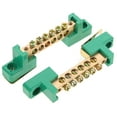 Tersarium 2pcs Ground Bus Bars Electrical Grounding Bars 6 terminals