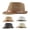 Beige, variant on Womens Mens Panama Hat LSQii Casual Retro Pure Color Sun Cap UV Protect Cooling or Beach, Travel and Everyday Beige Summer Roll Up Wide Short Straw Fedora Hat