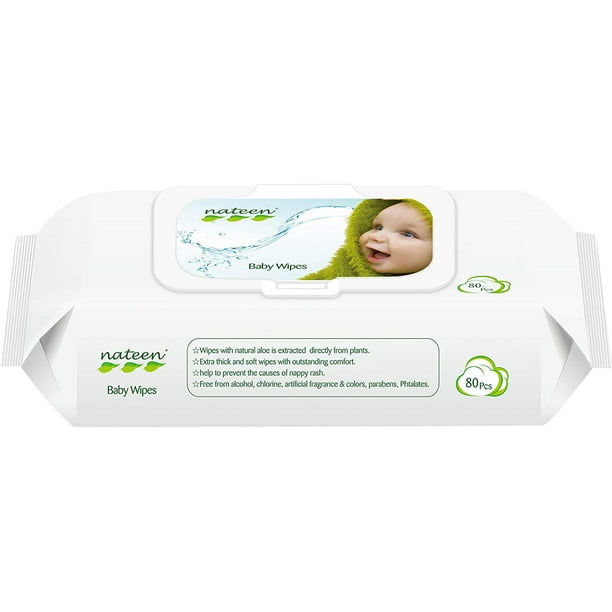 Nateen Premium Eco-Friendly Baby Wet Wipes with Aloe & Water