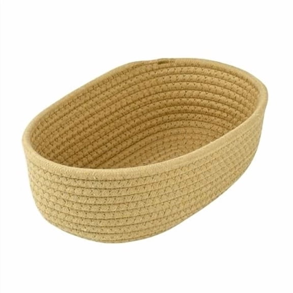 Qholemyo Rope Woven Desktop Basket Baskets For Organizing Cosmetic Snack Storage Basket For Vanity Countertop Use