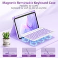 thumbnail image 3 of Funda con Teclado FUWANG para iPad Air 11" Inalámbrico Desmontable Morado, 3 of 7
