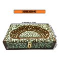 thumbnail image 5 of FORESTIS GALLINARIA Handmade Decorative Wooden Jewelry Box, Kit, Vanity,Trinket, Organizer For, Ladies, Men, Women, Gold, Cash,Multipurpose Keepsake, Gift Item (10x6, Full-Bread Greenish-Blue), 5 of 8