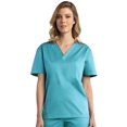 thumbnail image 1 of red panda unisex v-neck solid scrub top, 1 of 1