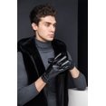 thumbnail image 4 of Men's leather gloves winter warm black soft lining, 4 of 5