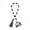 B, variant on Graduation Wooden Bead Garland 27.6 Inch with Tassel Black White Gold Decorative Hanging Sign for Cap Party Shelf Decor