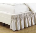 thumbnail image 1 of Fancy Collection Twin - Full Easy Fit Bed Ruffle Wrap Around Elastic Bed Skirt with 17" Drop New Easy Install Solid Beige, 1 of 3