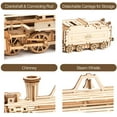 thumbnail image 4 of ROKR 3D Wooden Puzzle for Adults-Mechanical Train Model Kits-Brain Teaser Puzzles-Vehicle Building Kits-Unique Gift for Kids on Birthday/Christmas Day(1:80 Scale), 4 of 7