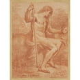 thumbnail image 2 of Filippo Evangelisti 12x14 Black Ornate Wood Framed Double Matted Museum Art Print Titled: Saint John The&nbsp;Baptist (1730), 2 of 5