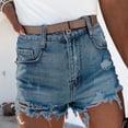 thumbnail image 4 of IROINNID Women's Hot Shorts Sexy Frayed Hem Casual Denim Shorts Streetwear, 4 of 9