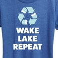 thumbnail image 3 of Instant Message - Wake Lake Repeat - Women's Short Sleeve Graphic T-Shirt, 3 of 6