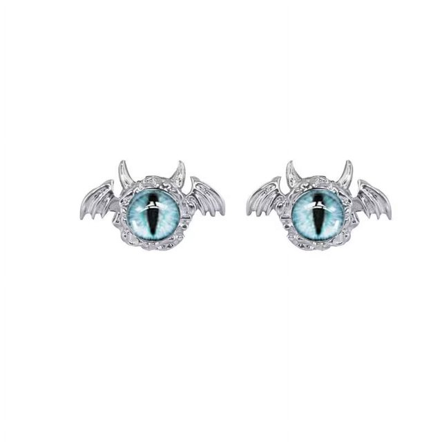 Diferentes pendientes de pupila para mujer, estilo ojo de gato, diseño personalizado, ligero y lujoso, pendientes de ojo de gato con aguja de plata 925
