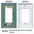 thumbnail image 3 of Yayeee Rocker Switch Wall Plate 3-Gang 6.5"x4.6" Home Decorative Outlet Cover, Beige Martini, 3 of 6