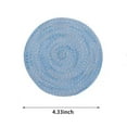 thumbnail image 5 of Classic Woven Tabletop Collection, Indoor/Outdoor Placemat Set, Round,4 Piece,Blue, 5 of 5