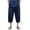 A01-Navy, variant on JUUYY Men's Linen Cropped Trousers Hippie Harem Pants 3/4 Length Pants Elasticated Waist Trouser Solid Color Shorts Baggy Beach Pants White XXXXXL