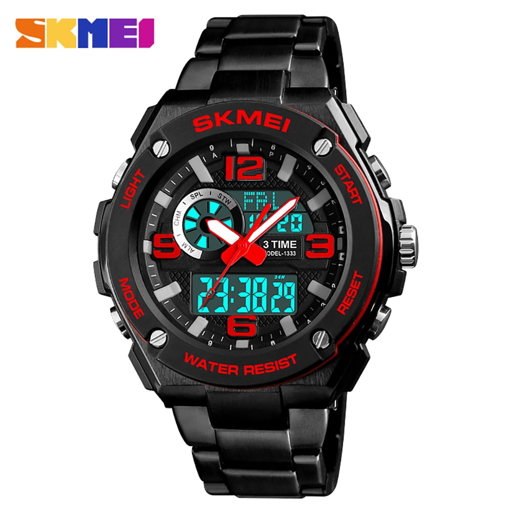 SKMEI 1333 Men Quartz 3 Time Chrono 