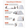 thumbnail image 6 of Inflatable SUV Tent with Awning 8x6.7ft 3 Season Waterproof PU2000mm Tailgate Tent Ventilated Doors Mesh Window for Outdoor Camping Air Pump Included, 6 of 7