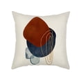 thumbnail image 2 of Fundas de almohada con diseño geométrico, elegante decoración moderna de mediados de siglo, juego de 4, tacto cómodo y cálido, perfectas para sofá, mezcla de lino de 45 x 45 cm, 2 of 5