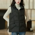 thumbnail image 6 of Htigea Puffer Vest for Women Lightweight Zip Up Quilted Vests Padded Gilet Solid Sleeveless Jacket with Pockets Black XXXXXL, 6 of 9