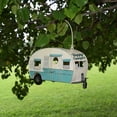 thumbnail image 2 of Rivers Edge Products Camper Bird House, RV Nesting House for Small to Medium Birds, Outdoor Rustic Garden Decor, Turquoise/White, 2 of 7