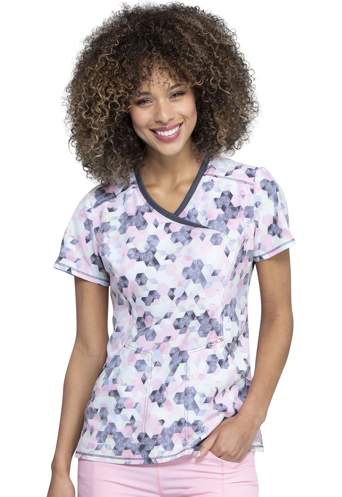 Download Cherokee - Cherokee Infinity Scrubs Top for Women Mock Wrap Plus Size CK608, 3XL, Let's Go ...