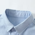 thumbnail image 4 of Girls' Button Down Shirts Graduation Shirts Blue Button Up Shirt Boys Boy Uniform Shirts Boys Girls Fashion, 4 of 7