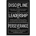 thumbnail image 2 of Inspirational Office Canvas Wall Art Inspirational Positive Entrepreneur Quotes Disclpline Noun Leadership Noun Perseverance Noun Artwork Home Wall Decor Framed Ready to Hang12x18, 2 of 6