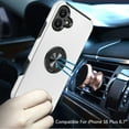 thumbnail image 2 of For iPhone 16 Plus 6.7in Case Dual Layered Magnetic Ring Stand + Tempered Glass, 2 of 6