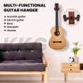 thumbnail image 4 of Soporte de pared para guitarra KKG, soporte de madera, con correa para guitarra, 4 of 6