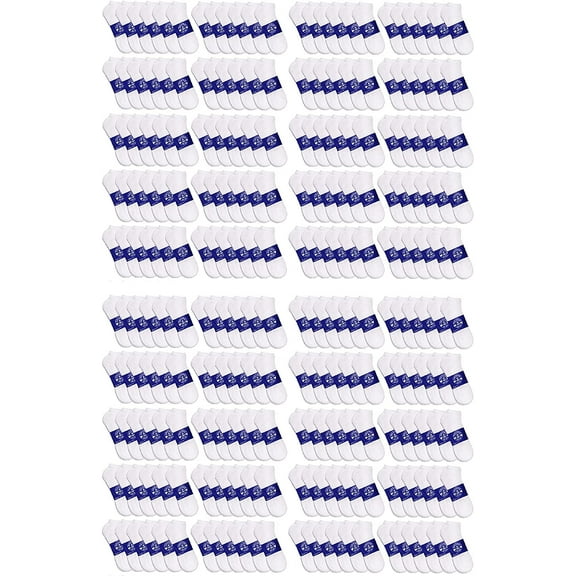 300 Pairs Mens & Womens Low Cut Ankle Socks, Cotton, Cheapest Ankle Sock, Donation Homeless, Lightweight Bulk Case Wholesale (300 Pairs Mens White)