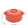 thumbnail image 2 of Microwave Safe Bowl with Lid, Ribbed Plastic Soup Bowl with Handles, BPA Free Microwave Ramen Noodle Bowl, Dishwasher Safe Cereal Bowl for Kitchen, College Dorm, Office, Home Use, 2 of 8