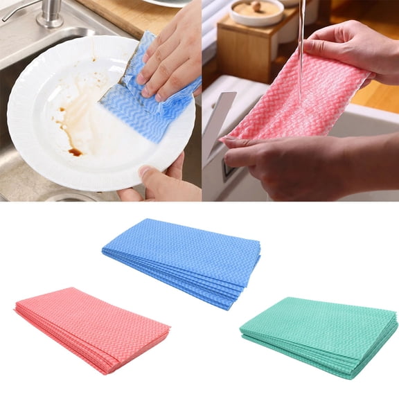 Disposable Cleaning Cloth Washing Cloth for Kitchen,Disposable Dish Cloths,Multi-use Dish Towels, Green