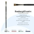 thumbnail image 2 of Creative Mark Hamburg Premiere Professional Oil Painting Brushes - Bright #10 Oil Paint Brush - Handmade in Germany, Natural & Synthetic Hair Blend, Long Triple-Lacquered Birch Handle, 2 of 7