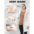 thumbnail image 6 of Wantdo Women's Plus Size Winter Jacket Warm Waterproof Jacket Insulated Puffer Coat White 3XB, 6 of 11