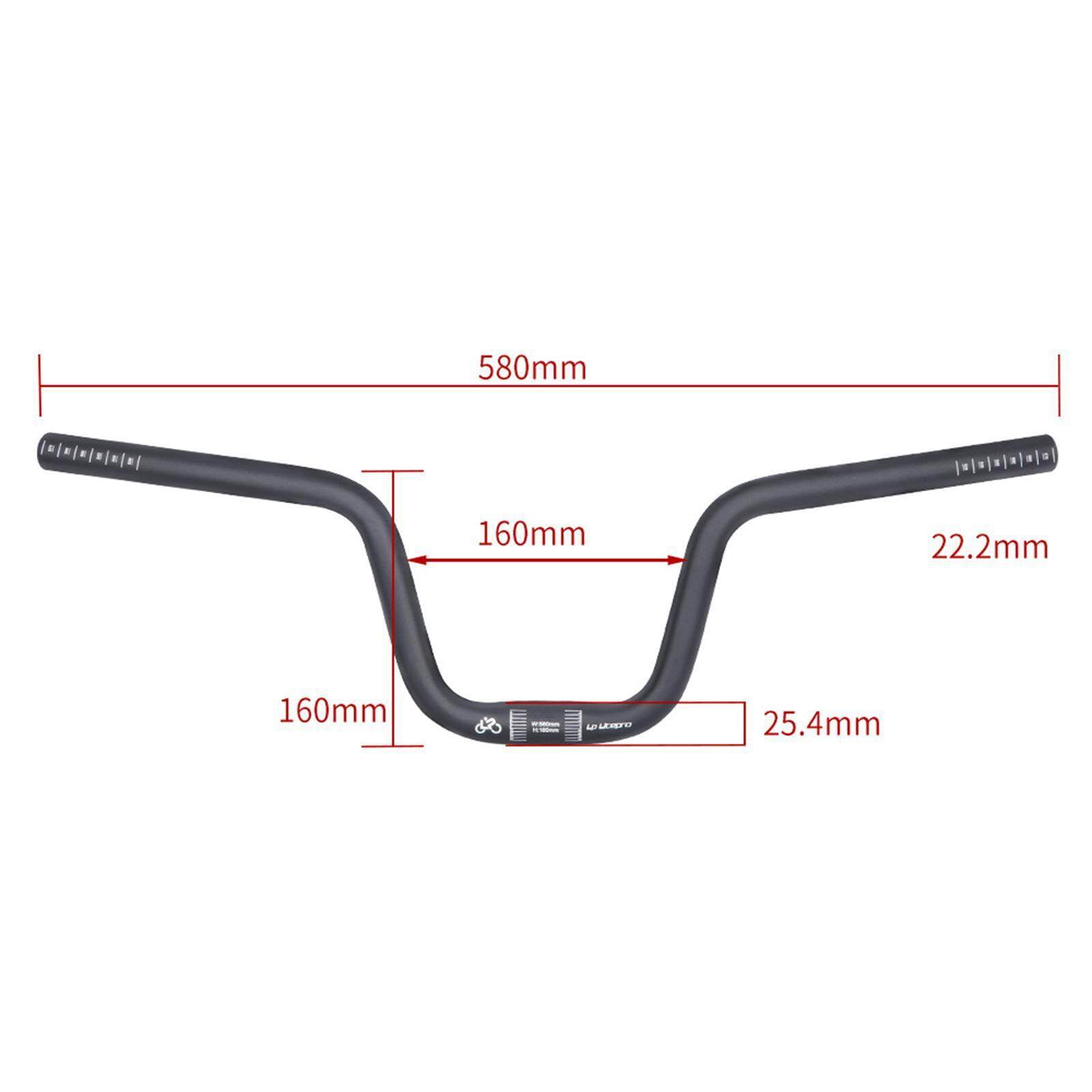 Mountain Bike Handlebar 25.4mm 380 900mm Extra Back Degree Extra 25.4mm 380 900mm Extra Long Long Riser Long Riser Riser bar Extra Hill Bar Aluminum Alloy Walmart