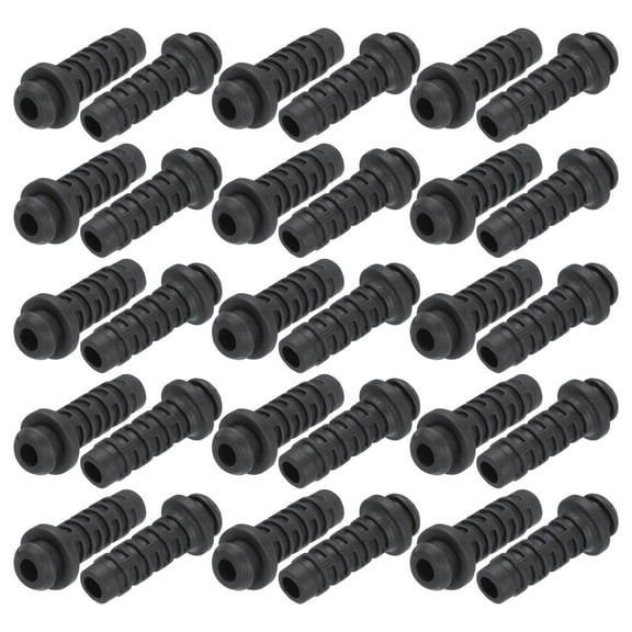 50pcs 4mm Strain Relief Cord Connector Cable Bushing Boot Sleeve for Electric Cable Cord Insulation