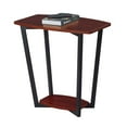 thumbnail image 3 of Graystone End Table Cherry: Modern Metal Frame, Melamine Top, No Assembly Required, 3 of 5
