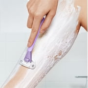 Athena Club 5-Blade Womens Razor Kit - 1 Handle, 2 Blade Refills, Magnetic Hook - Lilac